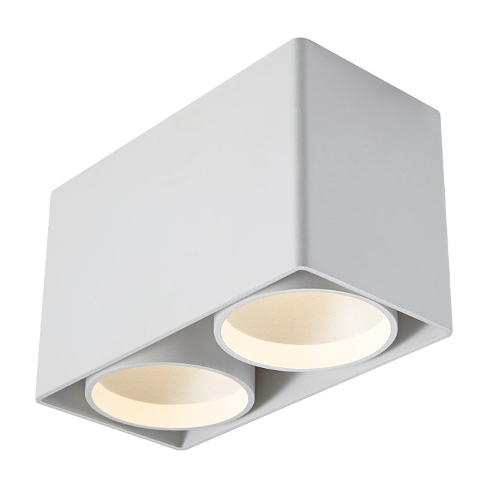 DSK603 2x9W 3000K Dimmable IP20 Twin Square Surface Light